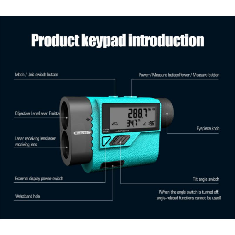 Mileseey PF3S Golf Laser Rangefinders 600M-1500M Pengukur Jarak Teleskop Mini