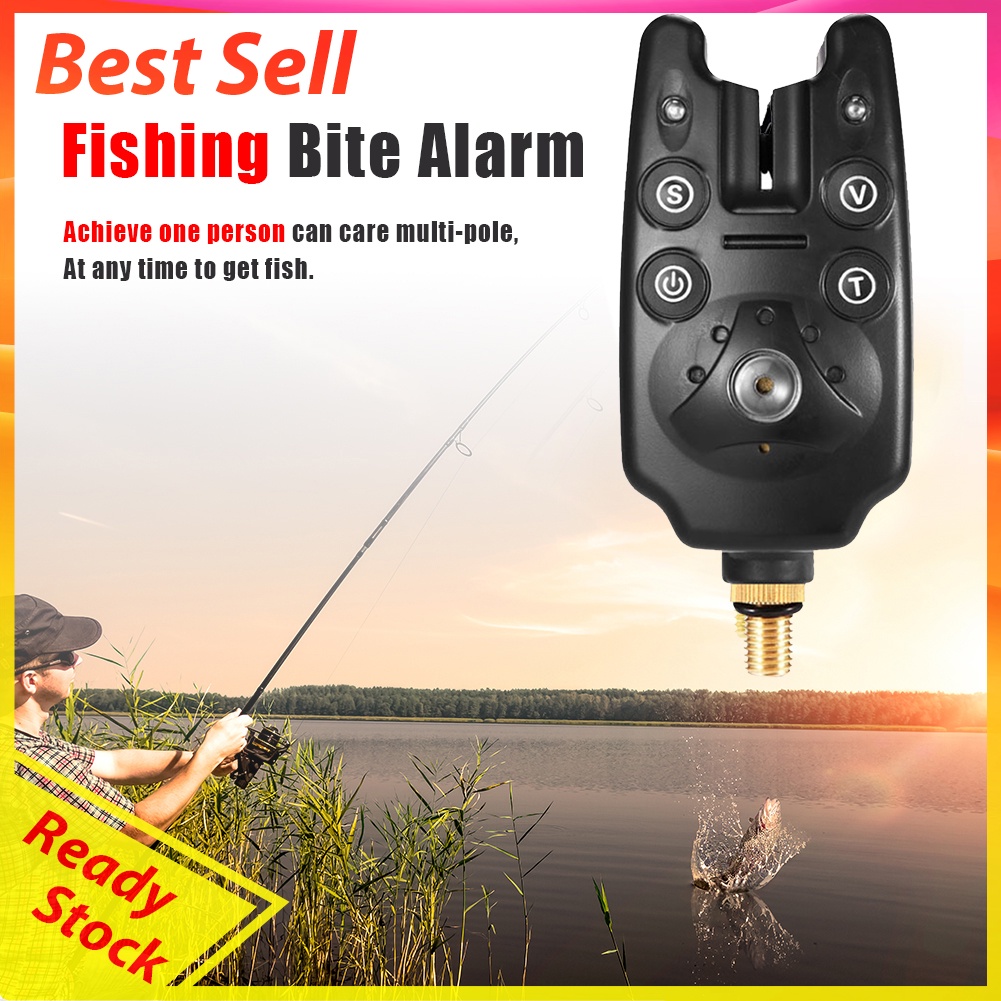 Electronic Fishing Bite Alarm LED Light Indicator Carp Fishing Warning Tool