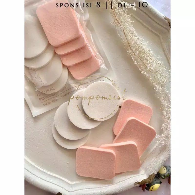 SPON BEDAK ISI 8 PCS / SPONGE MUKA / SPONS BEDAK