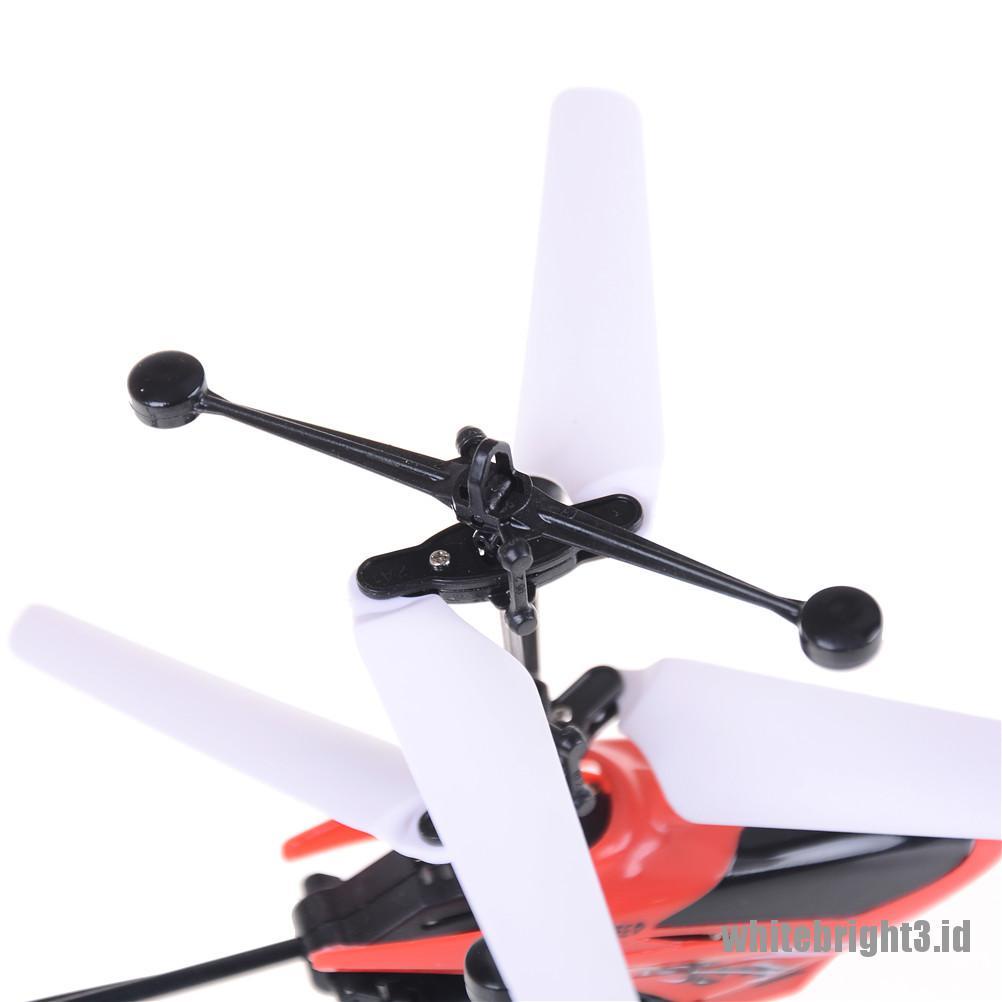 (white3) Rc Helikopter Induksi Infrared Dengan Lampu LED + Charger USB Untuk Anak