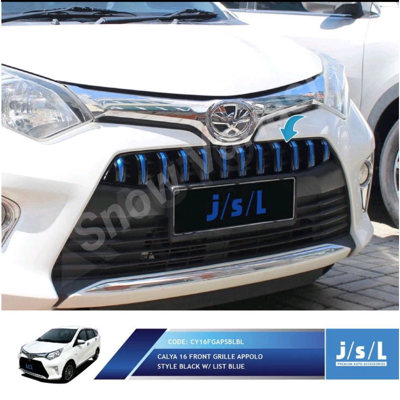 JSL Appolo Grill Depan Calya Front Grille Black Blue