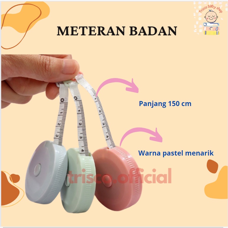 Meteran  gulung 150 cm meteran badan unik