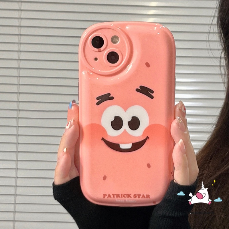 Soft Case TPU Tebal Motif SpongeBob Untuk IPhone 7 8 6 6s Plus 11 12 13 Pro MAX XR X XS MAX SE 2020