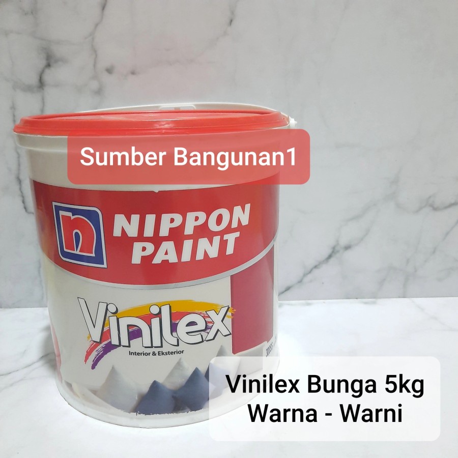 Cat tembok Vinilex Bunga 5kg [Untuk Instant/Same day] Nippon paint Cat interior dinding