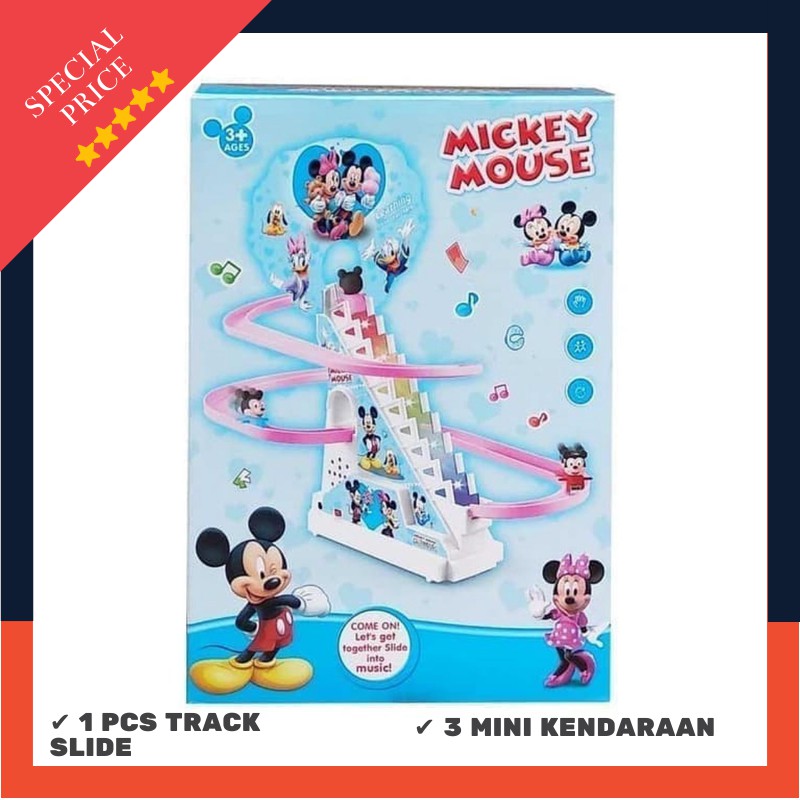 MAINAN TRACK SELUNCUR PEROSOTAN MICKEY MOUSE  - MAINAN KARAKTER DISNEY