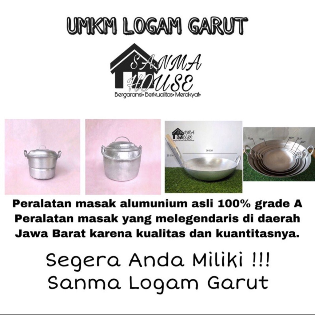 HEMAT Wajan Garut Satu Set ( 20,25,30 ) Alumunium Tebal Wajan Anti Lengket 2026