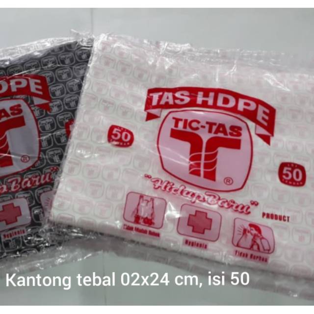 Kantong kresek Tictas sedang 3 kg 02x24 cm