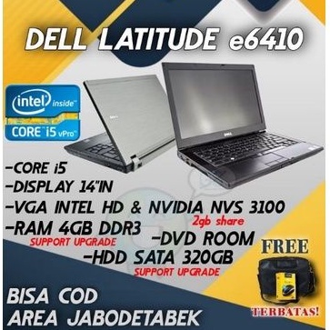 laptop dell latitude e6410 core i5 8gb ssd 512gb vga nvidia termurah  garansi 1 tahun
