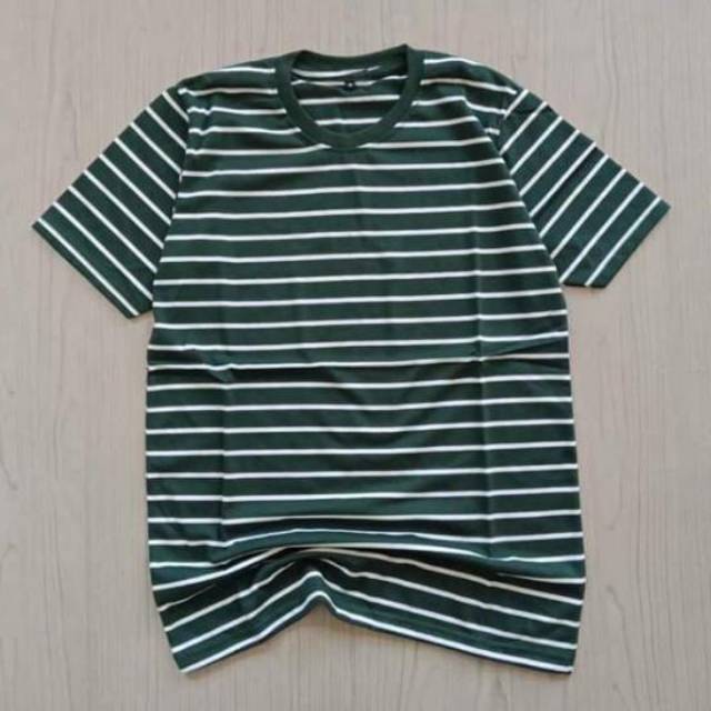 t-shirt stripe hijau