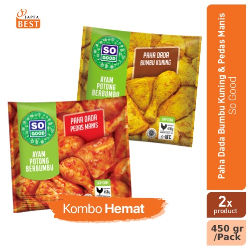 Paha Dada Bumbu Kuning dan Pedas Manis So Good 450 gr [Kombo Hemat]