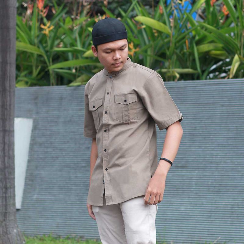 Bos - Kameja Kurta Pria Muslim Gamis Premium Original Distro Bandung