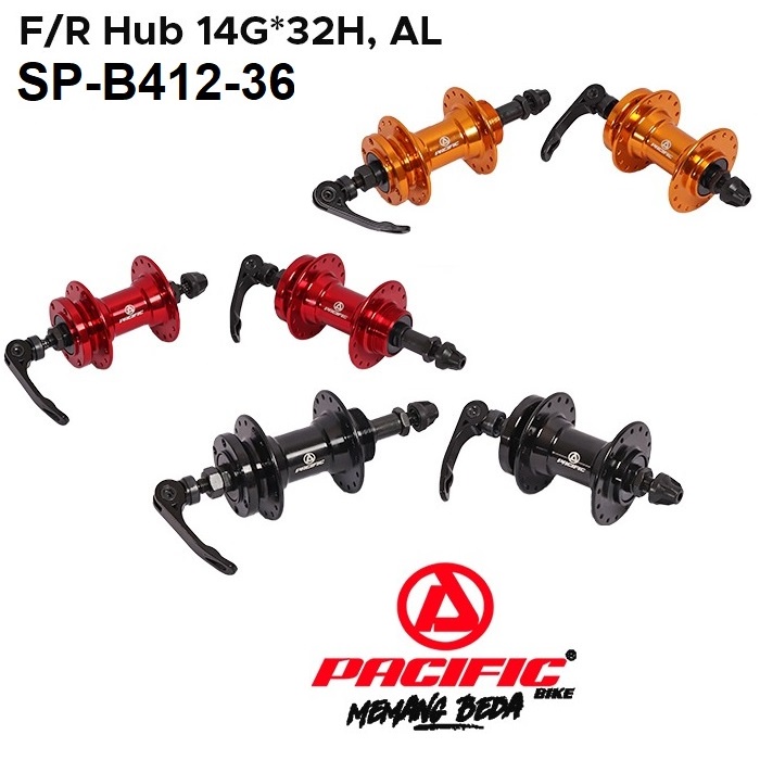 Hub FreeHub Bosh Sepeda 36H 36 Lobang Drat Ulir QR Pelor Compatible Rem Cakram Disc Brake