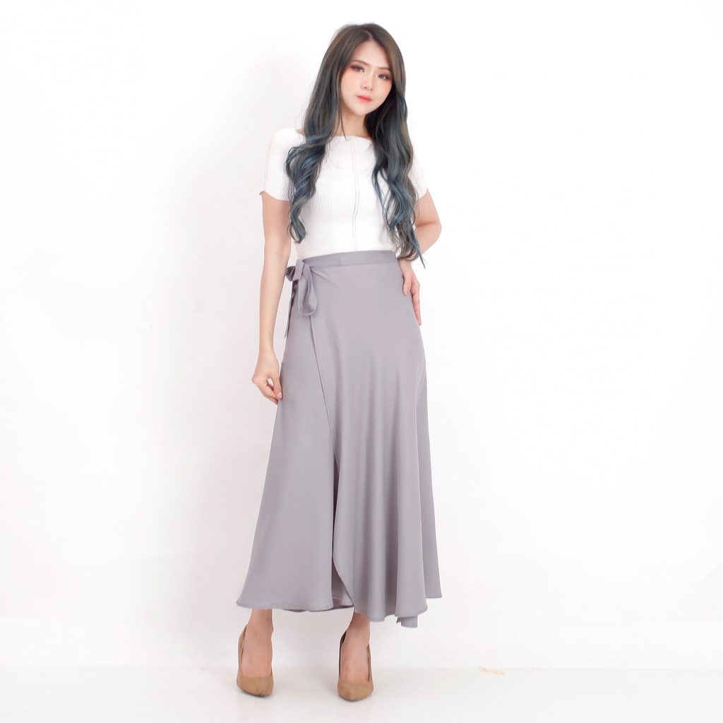 Rok Wanita Skirt Strap-Grey