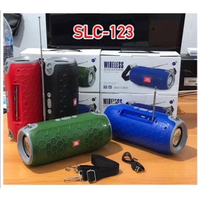 Speaker J Wireless Bluetooth SLC-123 Portbale Bt Mega Bass