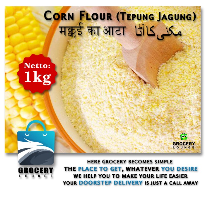 

Tepung Makai Atta 1Kg - Corn Flour - Tepung Jagung (Gluten Free - Non Gmo)