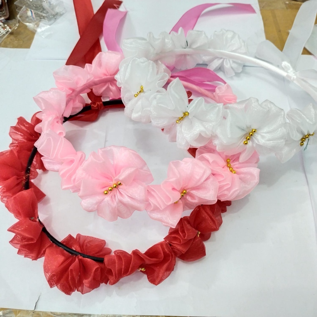 Bando Bunga Hairband Bunga Bando / Headband Garland Motif Bunga - Flower crown bunga