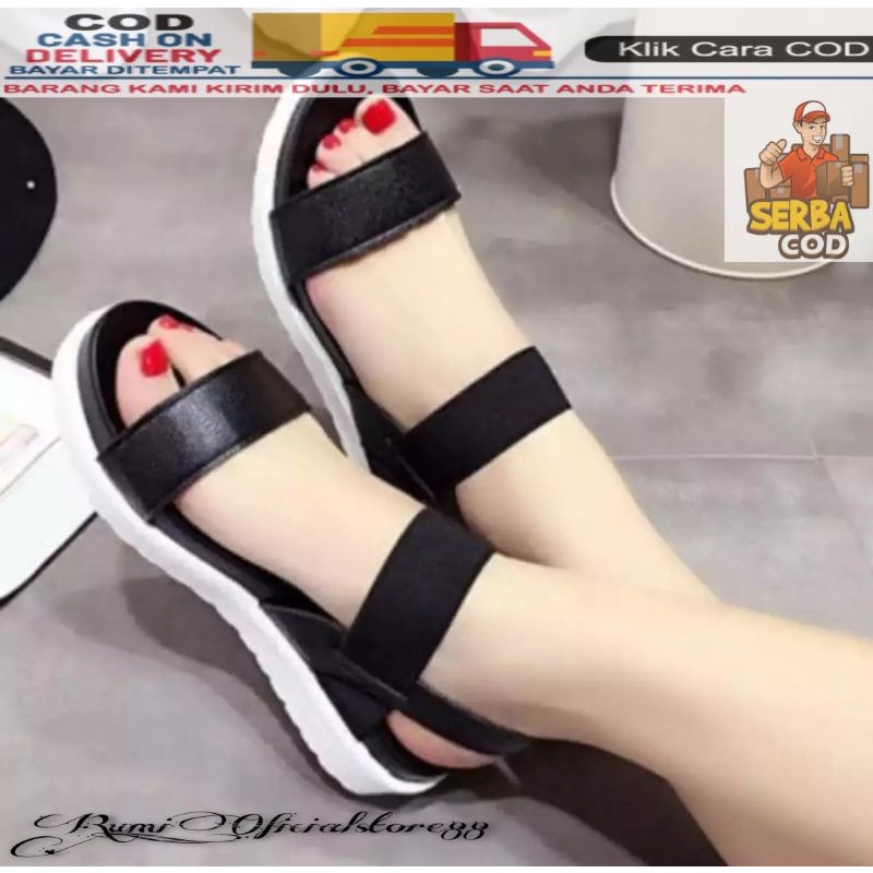 Sandal wanita tali karet fashion wanita Docmart 37-40