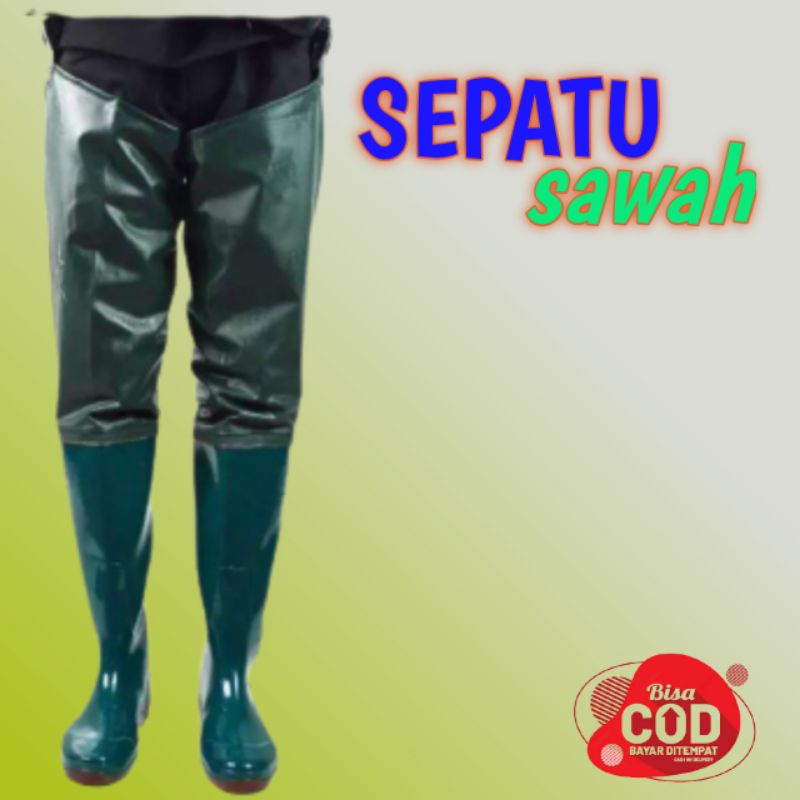 sepatu boots bot boot but petani sawah mancing anti lumpur keong tinggi