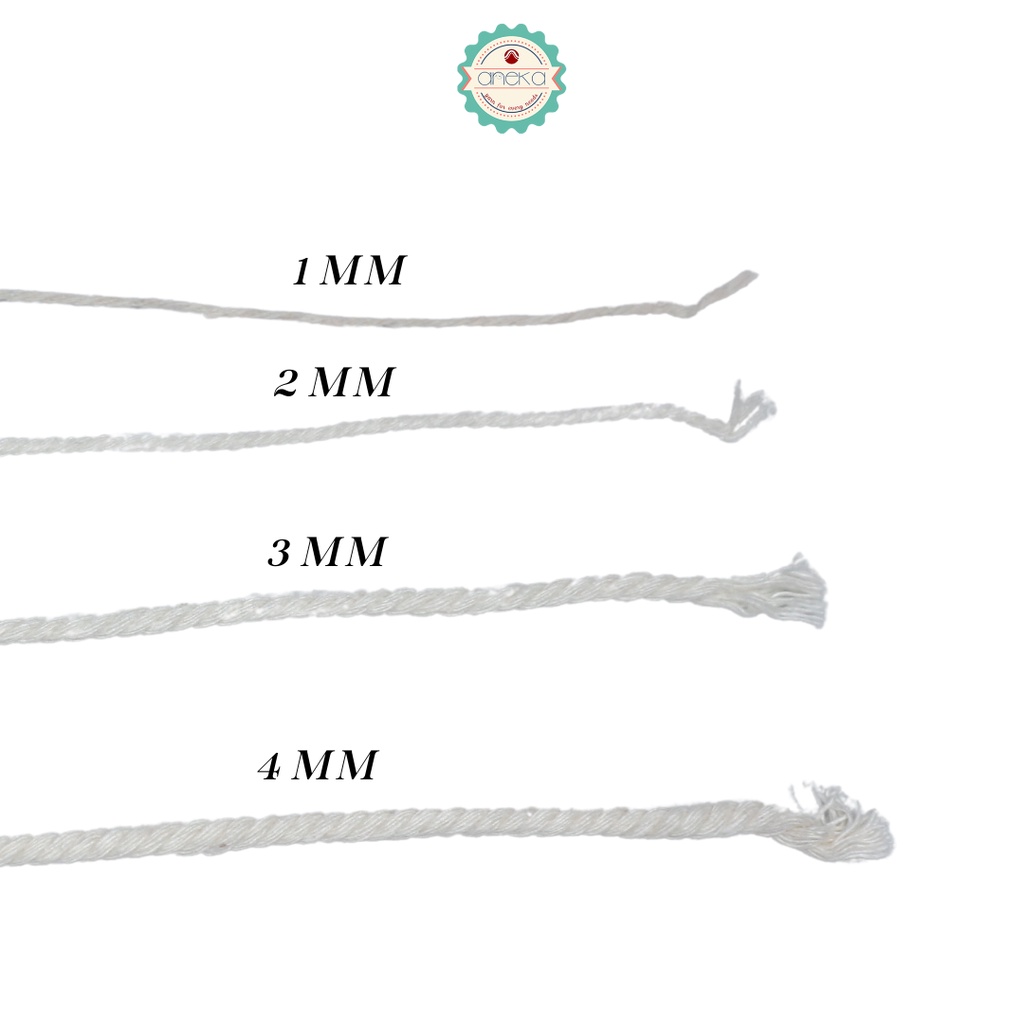 Macrame Makrame Tali Katun Off White &amp; Krem - 100 Gr ( 1 mm , 2 mm , 3 mm , 4 mm )