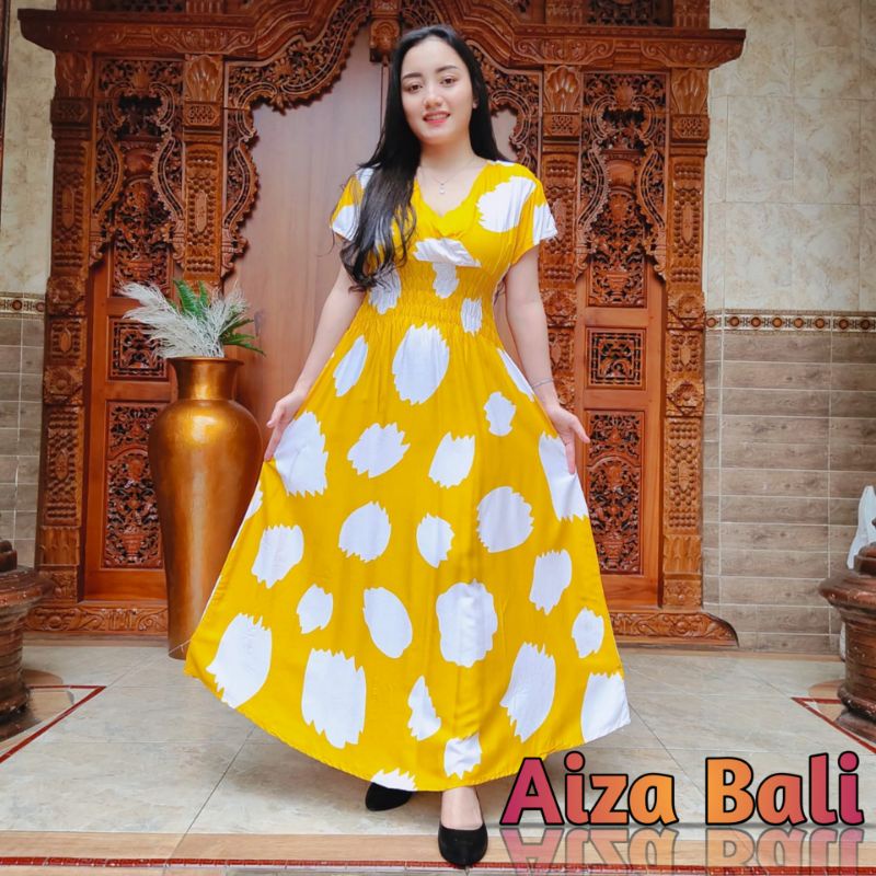 Dress Mozza Tie Dye Camo Camouflage Rayon Super Premium Daster Panjang Motif Celup Lengan Pendek Bal