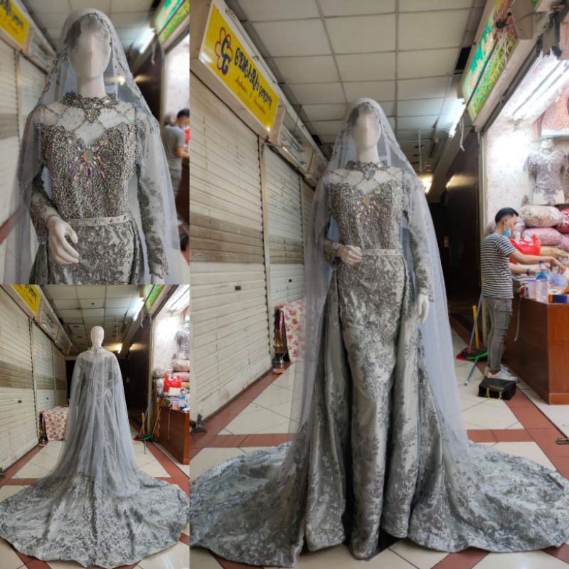 GAUN PENGANTIN SLIM FULL PAYET | GAUN PENGANTIN MUSLIM | BAJU PENGANTIN MODERN | BUSANA PENGANTIN