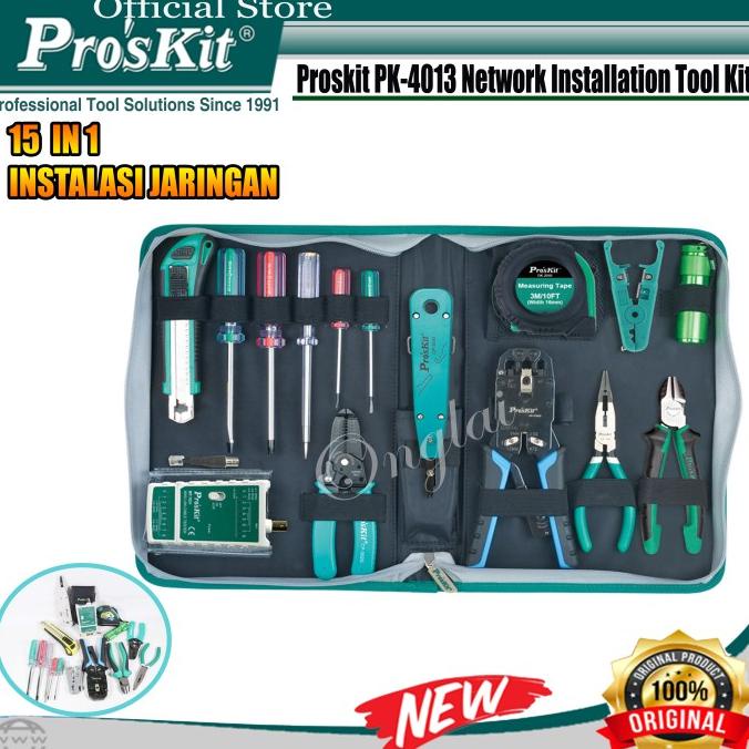 Peralatan Instalasi Jaringan PRO'SKIT PK-4013 15 IN 1 ORIGINAL proskit22 Segera Dapatkan