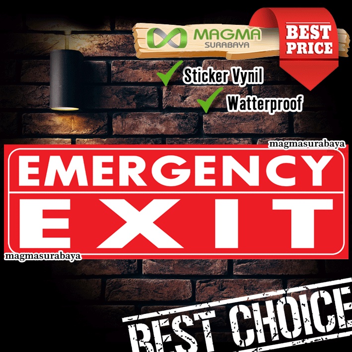 

Stiker Emergency EXIT - KELUAR