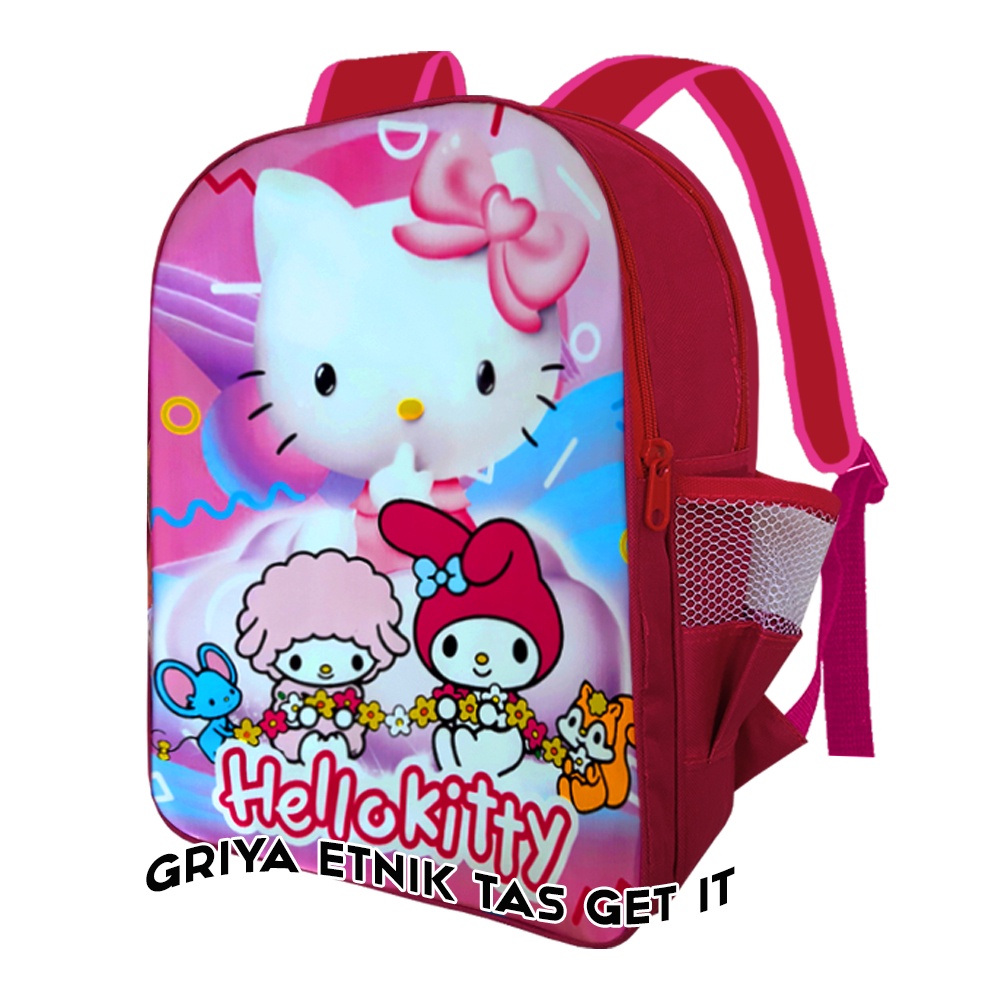 Tas Sekolah Anak Perempuan Murah Ransel Gendong SD Karakter Frozen Elsa Kitty