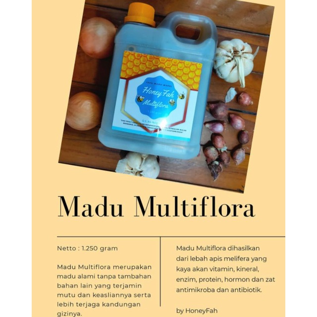 

MADU MULTIFLORA MURNI (Madu Asli 1250 gr)