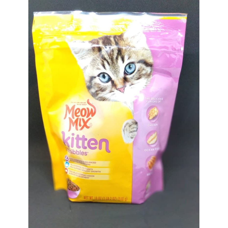makanan kucing meow mix kitten 510gr