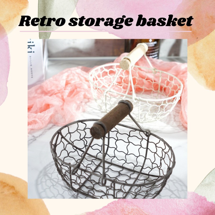 Retro Storage Basket / Keranjang Telur / Keranjang Buah Kecil