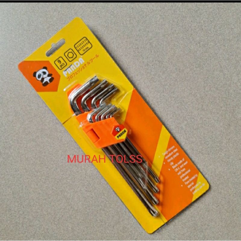 KUNCI L SET ISI 9PIS KUNCI L KEMBANG MEDIUM