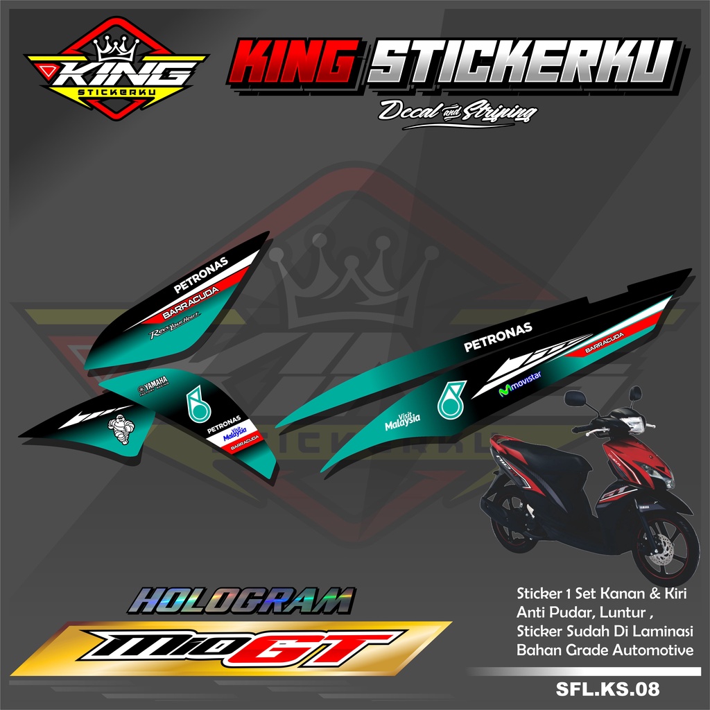 Stiker Striping Mio GT - Sticker Striping Motor Mio GT Motif Petronas KS.08