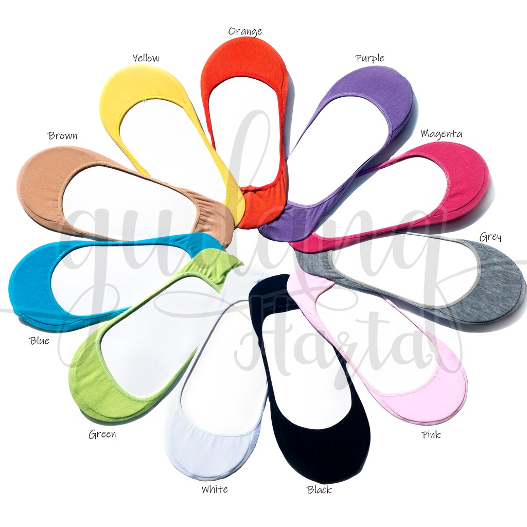 Kaos Kaki Wanita Kapal Basic Warna Socks Full Color Unik GH 103082