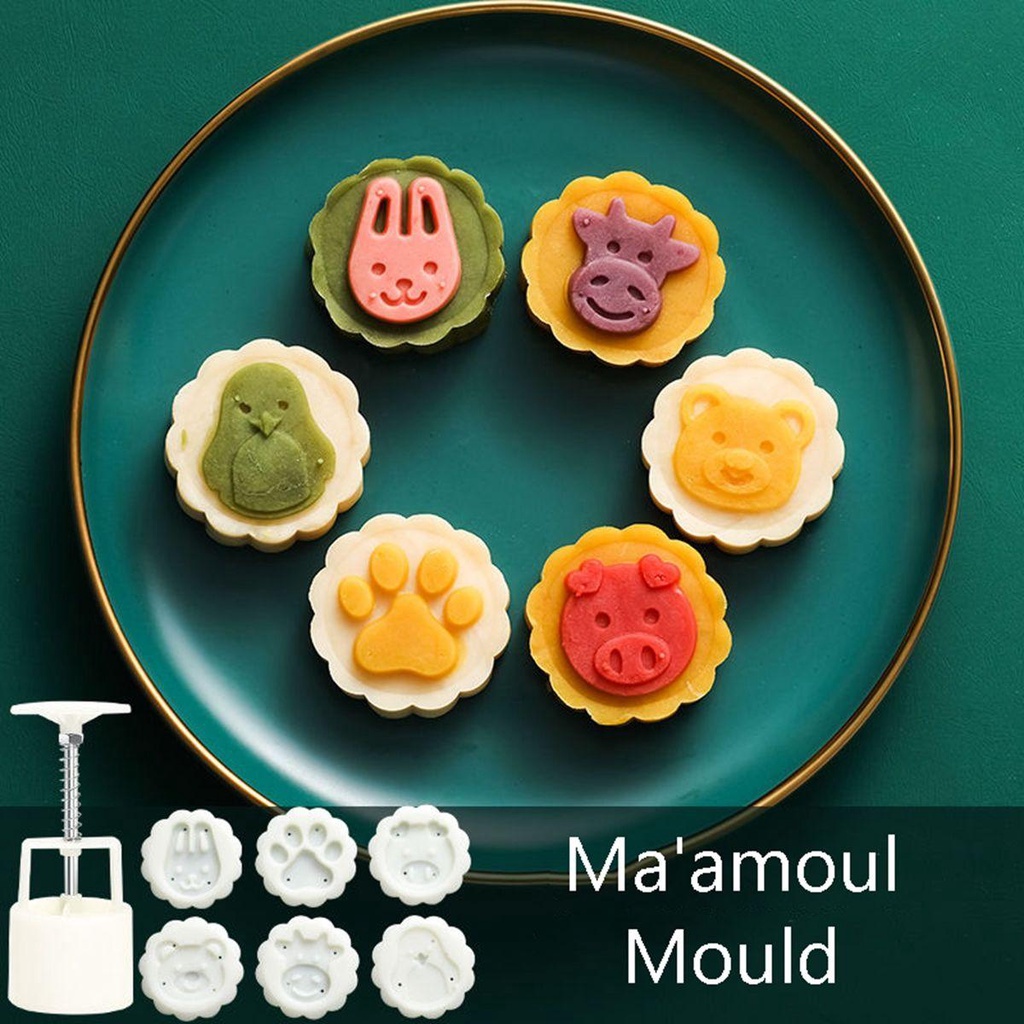 【 ELEGANT 】 Ma'amoul Bentuk Oriental Gaya China Lucu Kacang Hijau Kue Tekan Tangan Baking Cookie Stamp Cutter