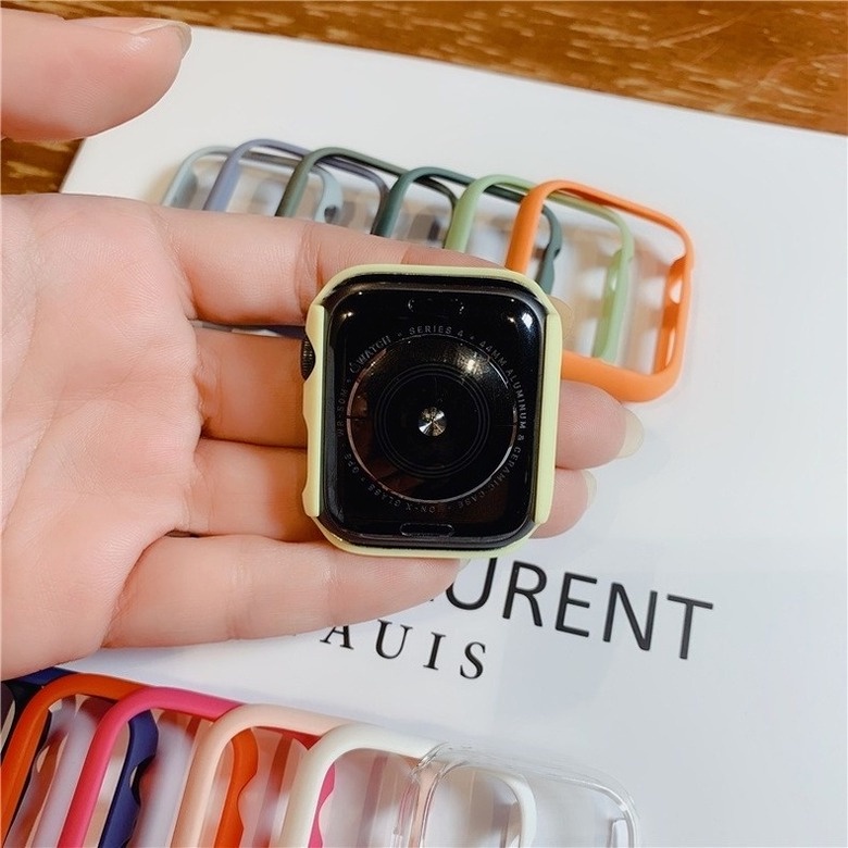 Newst Fashion Candy Matte Pelindung Case Untuk Untuk Apple iWatch 41MM 45MM 41 45 MM Cover Series 7pc Bumper Hard Shell iWatch