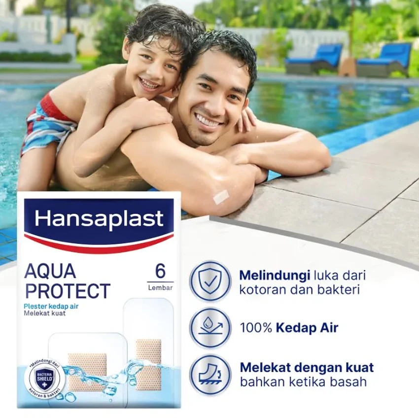 ★ BB ★ Hansaplast Aqua Protect 6 Sheets - Plaster Luka - Plaster Kedap Air