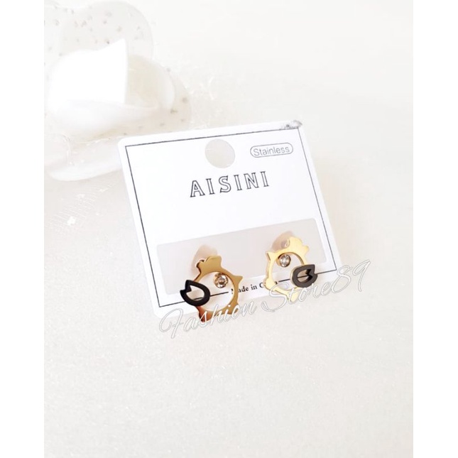 Anting Tusuk Chick Lucu Titanium Impor Edisi Terbatas Model Fashion Anting Tusuk Titanium Premium Antikarat