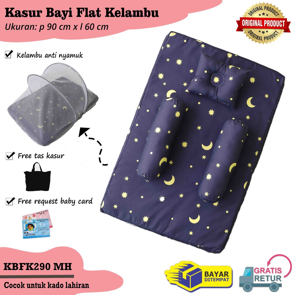Kasur Bayi Flat Paket Perlengkapan Bayi Baby Gift Set Kado Lahiran Tempat Tidur Baby-KBFK290MH