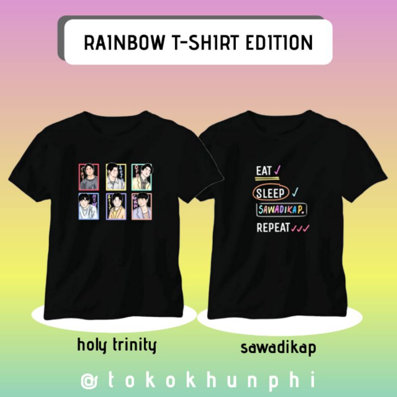 [OPEN PO] Rainbow Thailand T-shirt/Kaos (TayNew/ OffGun/ SingKit)