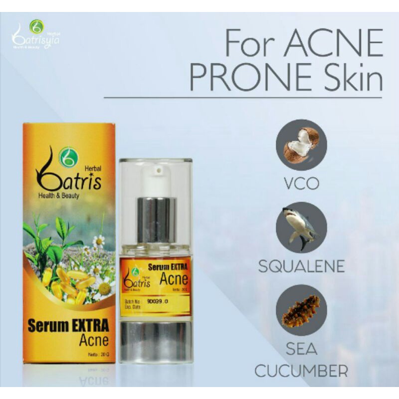 Batrisyia Serum extra acne 20ml mengatasi jerawat membandel batrisya herbal