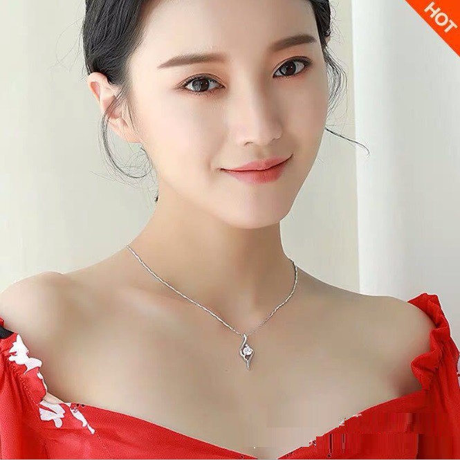 Kalung + Liontin S925 D23 SAYAP MALAIKAT Sterling Silver ANTI KARAT Gaya Korea Fashion Wanita