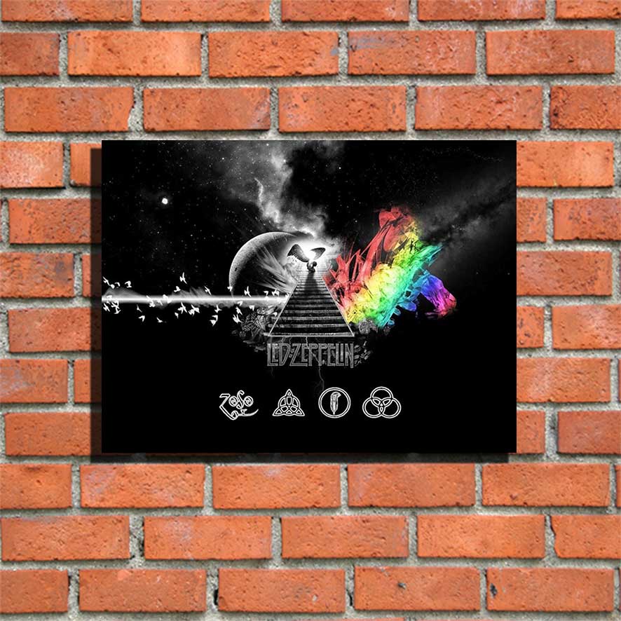 Poster Band Musik LED ZEPPELIN Poster Kayu Hiasan Dinding Pajangan Tembok 09