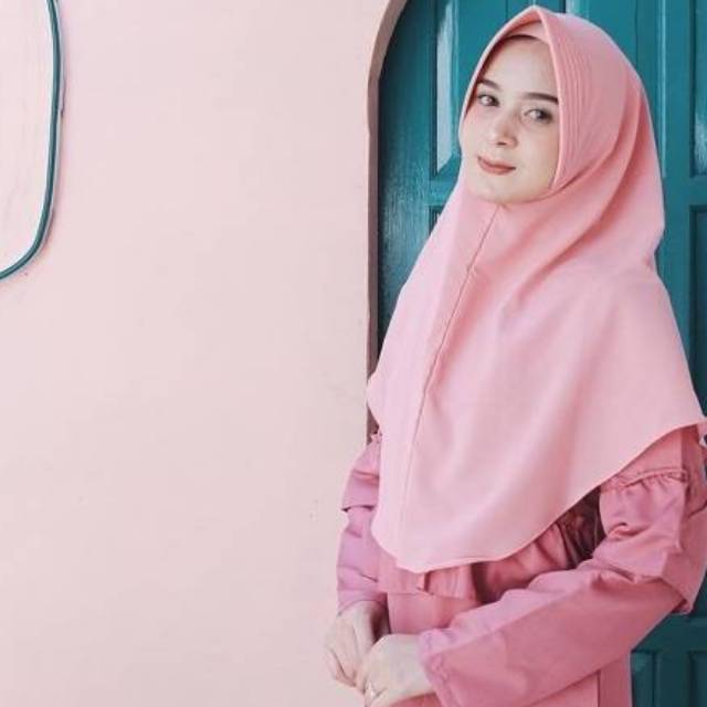 Jilbab Simple Pet wolfis / hijab Syari, Kerudung Simpel Ped Wollpeach Murah Terbaru