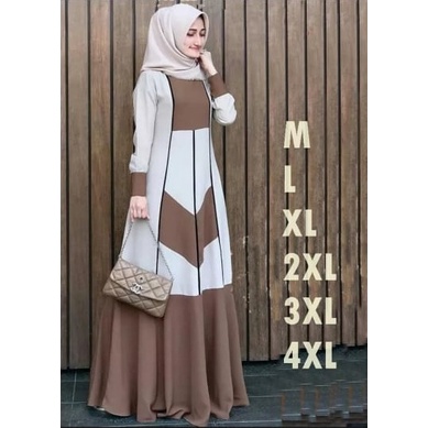 JASMINE DRESS BO KAIN MOSSCREPE LD 110 CM PB 138 CM RESLETING DEPAN ( BUSUI ) BAJU GAMIS WANNITA FASHION TERBARU  SIMPLE DAN ELEGAN BAJU DRESS WANITA TERBARU 2022