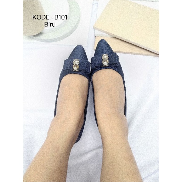 sepatu flat shoes wanita terbaru kekinian pesta LOUISDEAR sepatu flat shoes B101