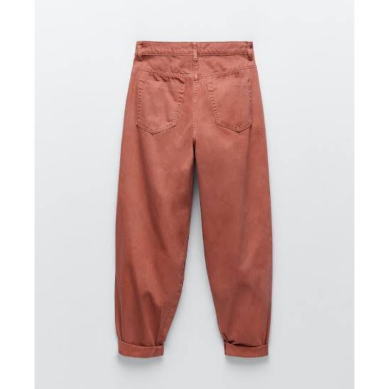 ZARA SLOUCHY DARTED JEANS TOAST