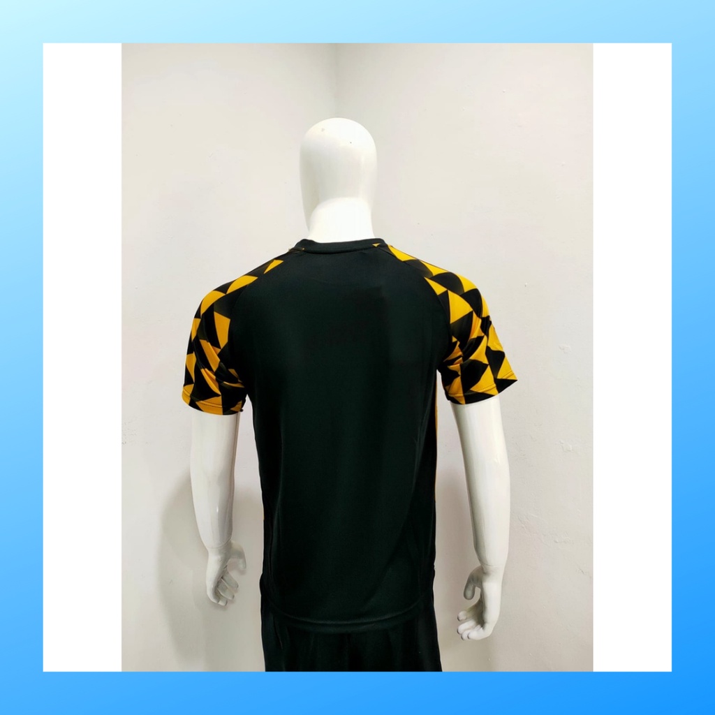 jersey futsal pria kaos sepak bola club baju atasan wanita dewasa t-shirt seragam custom jersy outfit klub olahraga kostum jarsey soccer pakaian oblong sports suit apparel NK157 hitam