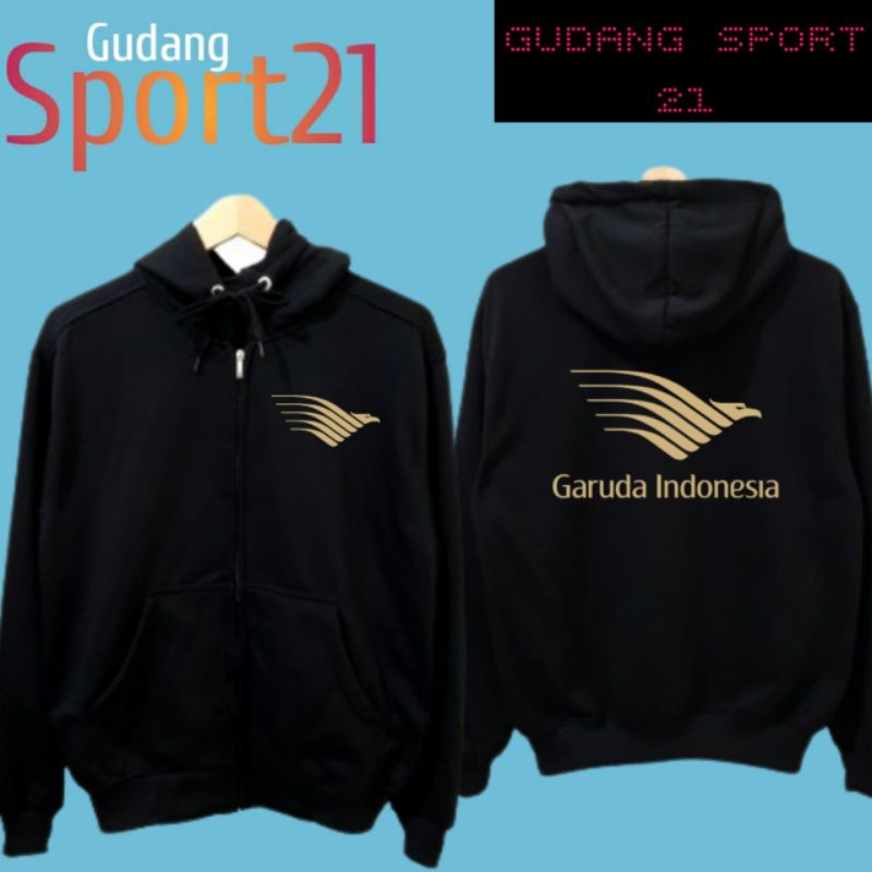 jaket ziper maskapai garuda indonesia jaket garuda indonesia