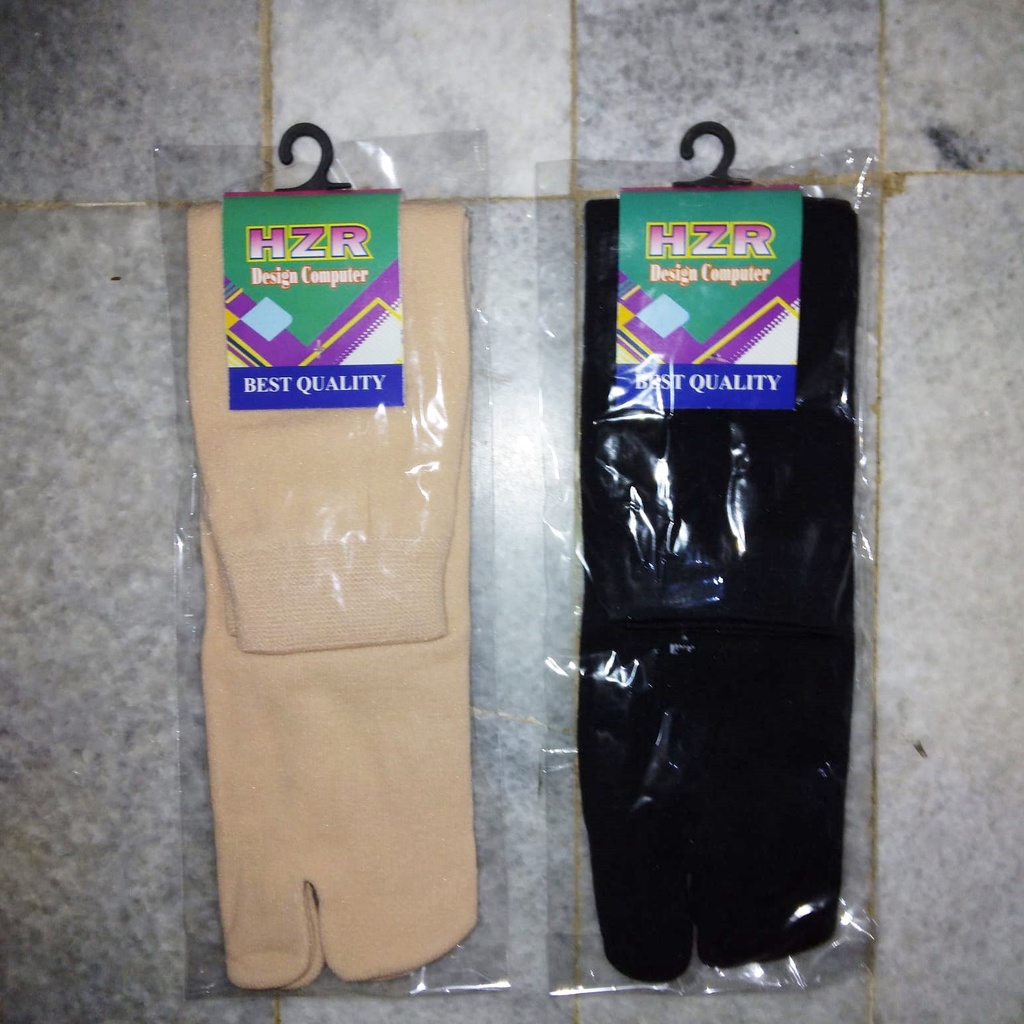 Kaos kaki jempol polos warna telapak hitam